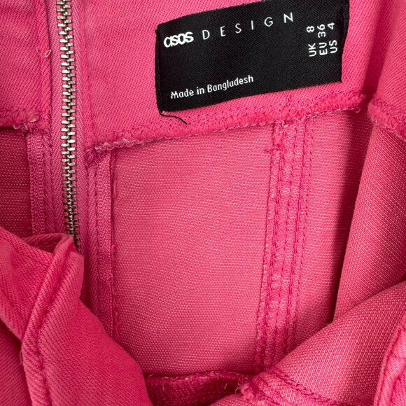 ASOS DESIGN denim mini dress with sweetheart neckline in pink *NEVER WORN* - Picture 8 of 11